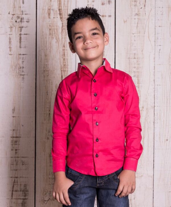 Camisa Infantil Manga Longa Tencel